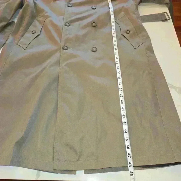 VTG London Fog Towne Double Breasted Winter Zip Out Lining Rain Taupe Size 42R - Picture 7 of 13